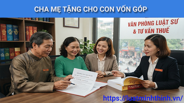 Cha mẹ tặng cho con vốn góp có được miễn thuế không?