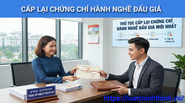 Thủ tục cấp lại Chứng chỉ hành nghề đấu giá mới nhất