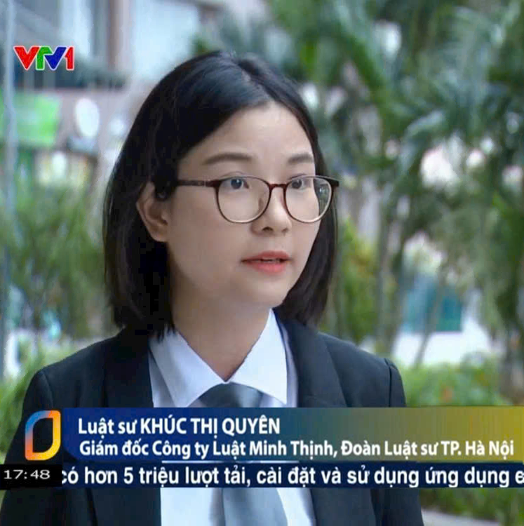Luật sư Khúc Thị Quyên tư vấn trên VTV1